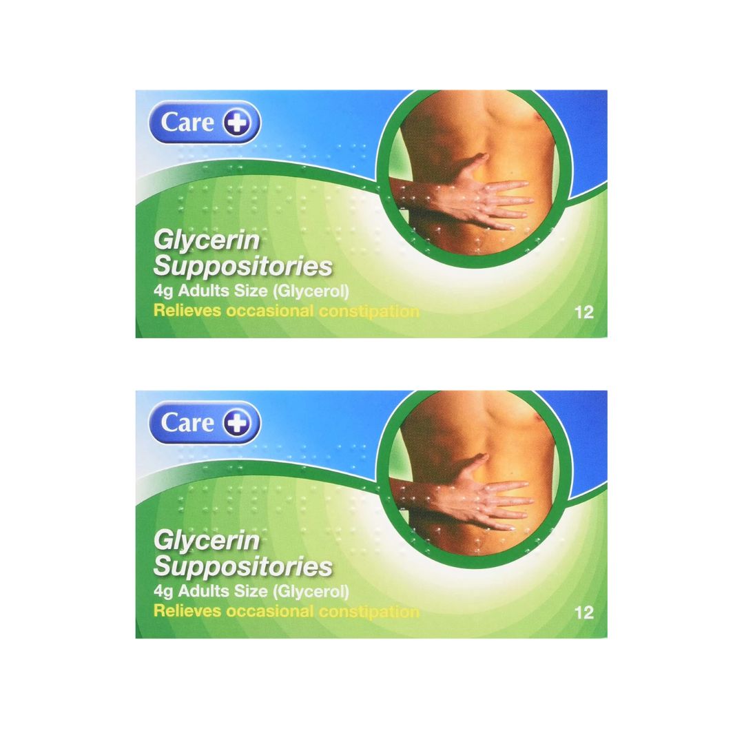 Care Glycerin Suppositories 4g 12s x 6 Packs