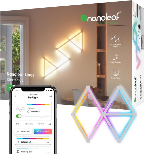 NANOLEAF Lines Smart Lights Starter Kit - Pack of 9