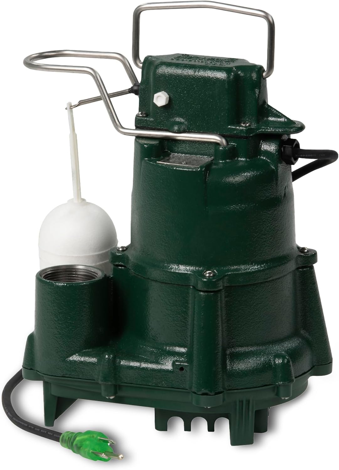 Zoeller Submersible Sump Pump, 1/2 HP, 1 1/2 in F, Vert Float, 61 gpm Flow Rate at 10 Ft of Head, 9 ft Cord