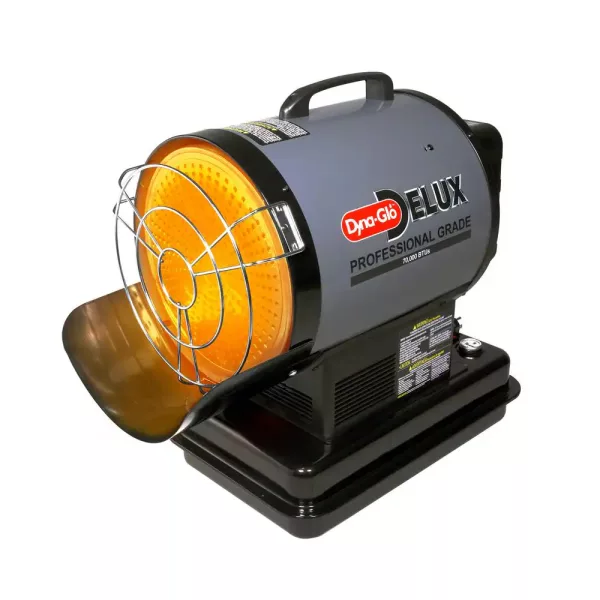 Portable Oil and Kerosene Torpedo Heater, 70,000 BtuH, #1 Diesel, #1 Fuel Oil, K-1 Kerosene, 4 gal
