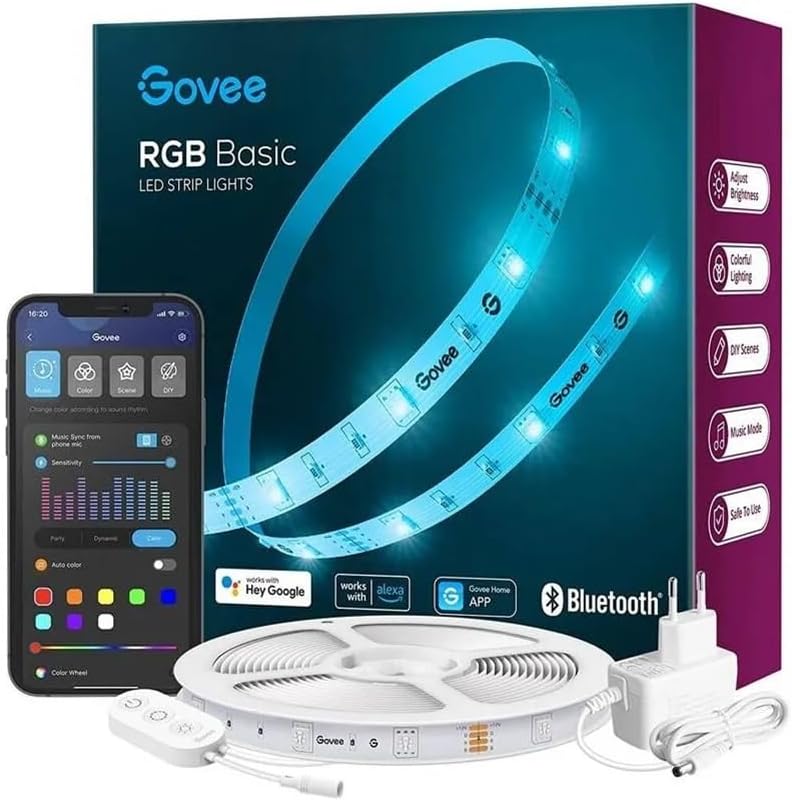 Govee RGB Smart LED Strip lights | Wi-Fi + Bluetooth | 5 meter