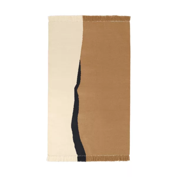 Soil Kelim vloerkleed, Dark sand-off white, 140x200 cm