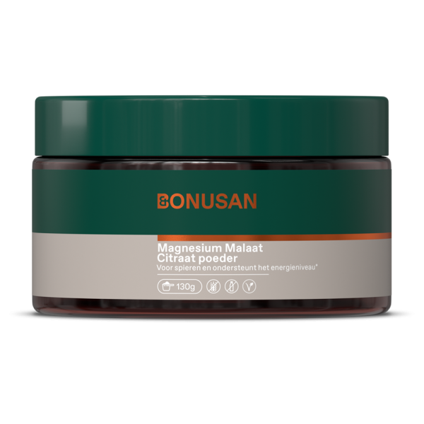 Bonusan Magnesium malaat citraat poeder - 130 gram