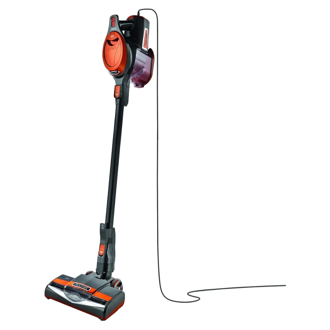 Shark® Rocket® Ultra-Light Corded Bagless Stick Vacuum for Carpet and Hard Floor Cleaning with Swivel Steering, Detachable Hand Vacuum, Convenient Storage, and Easy-Empty Dustcup (HV301)