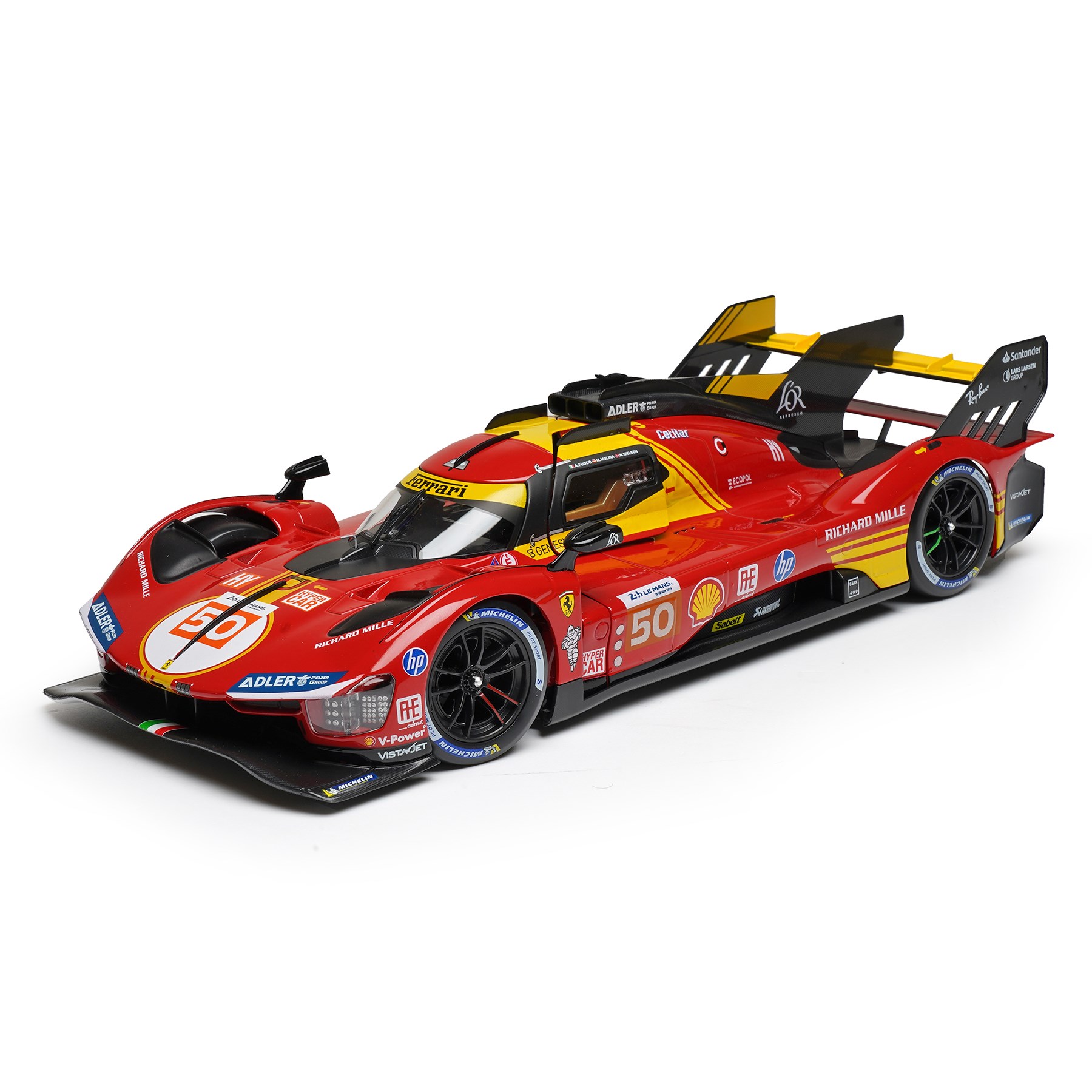 Burago 1/18 Ferrari Racing 499P Le Mans Hypercar 2024 AF Corse #50 Deluxe Hard Case