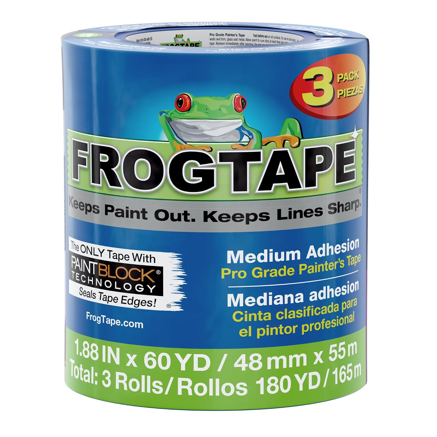 Frogtape Pro Grade Painter's Tape, PK 3