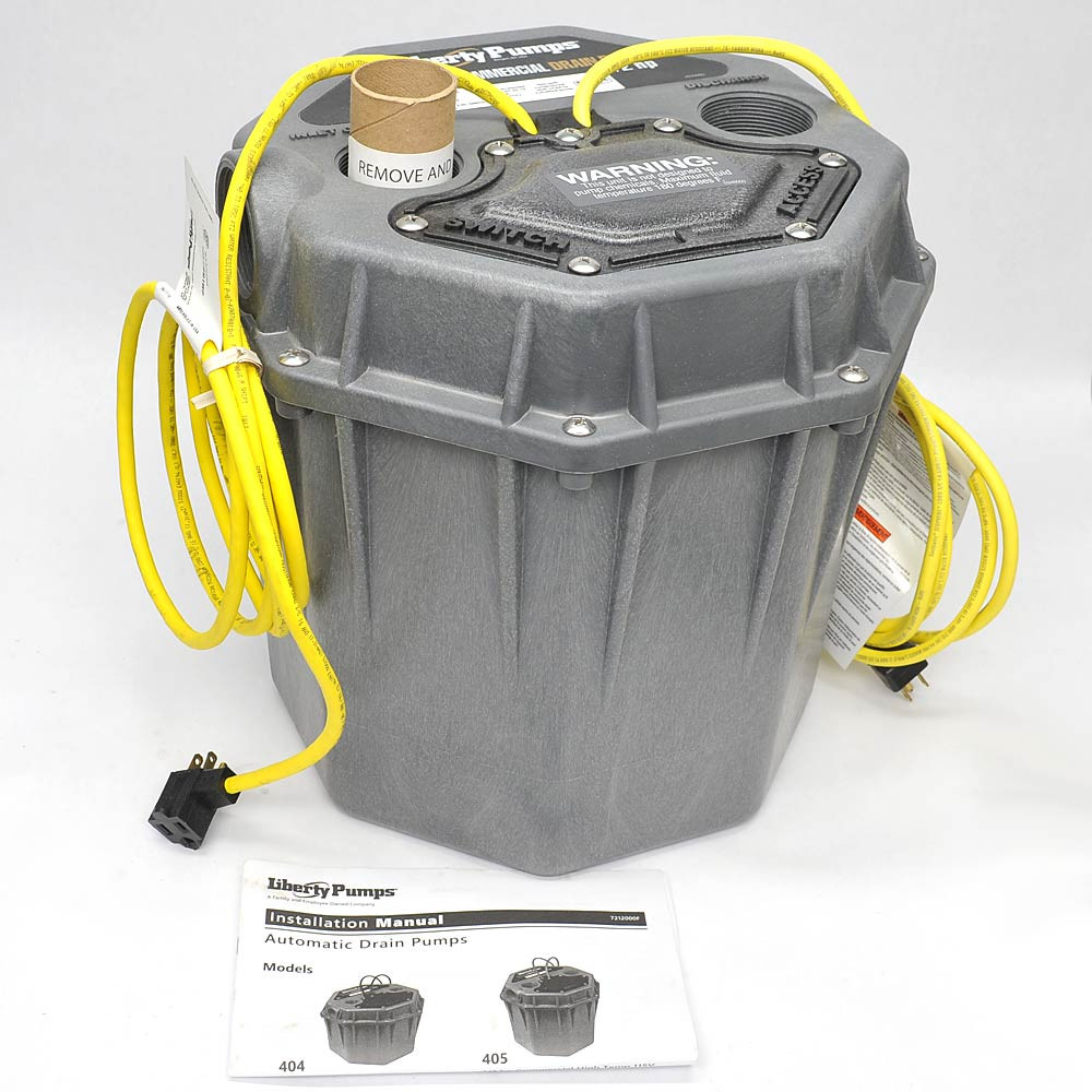 Sink Drain Pump System, 5.5 gal, 1/2 HP, 115V AC, 46 gpm Flow Rate at 10 ft of Head, NPT