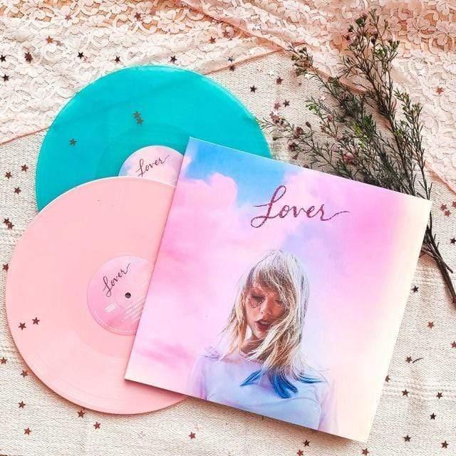 Taylor Swift Lover Limited Edition 2XLP Vinyl Pink & Blue