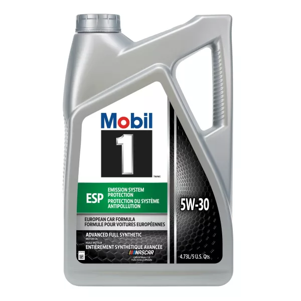 Mobil 1 ESP 5W-30 Full Synthetic Motor Oil, Reduces Deposits & Sludge, 5 Quart