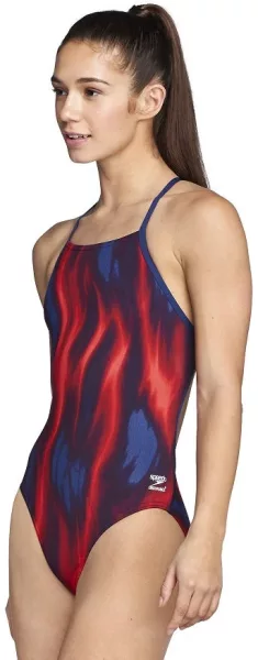 Speedo Women's Endurance Vapor Flame Crossback One Piece Swimsuit