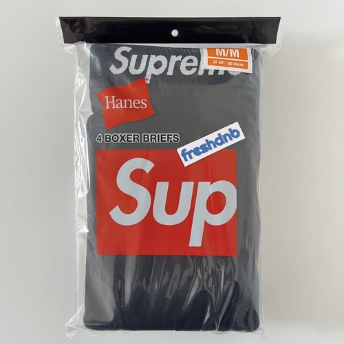 Supreme Hanes Boxer Briefs (4 Pack) Black