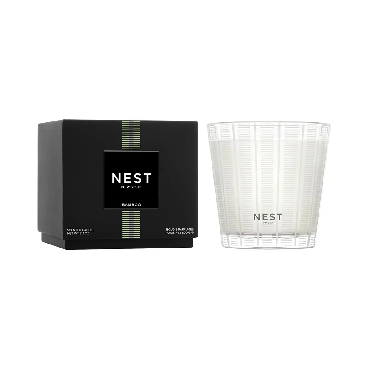 Bamboo Decorative 3-Wick Candle