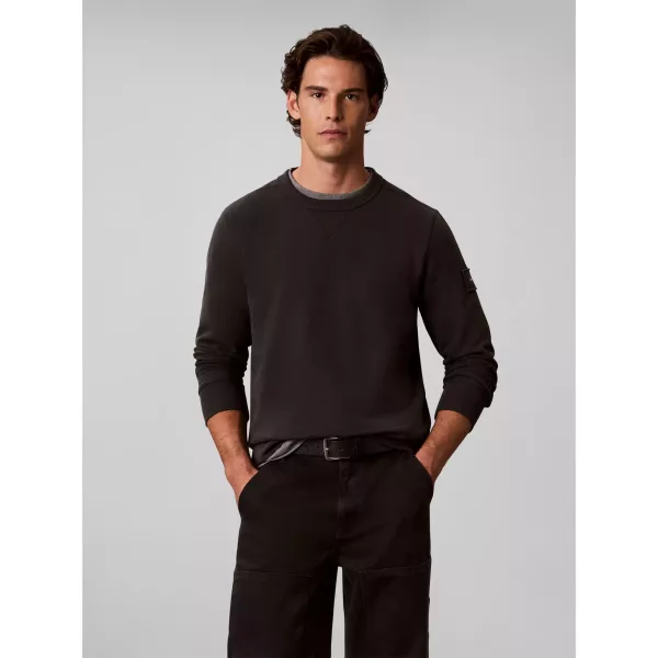 Calvin Klein Men’s Crew Neck Badge Cotton Sweatshirt