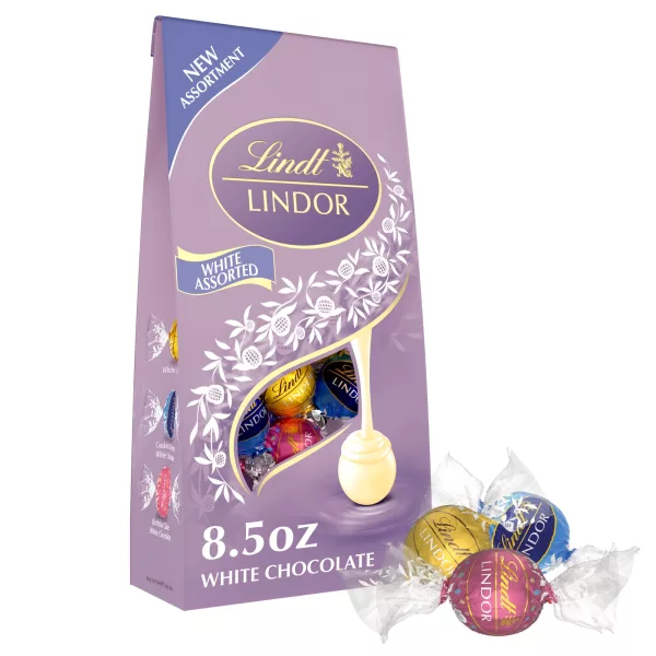 Assorted White Chocolate LINDOR Truffles 20-pc Bag (8.5 oz)