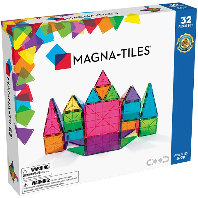 Magna-tiles magnetische tegels clear colors – 32st