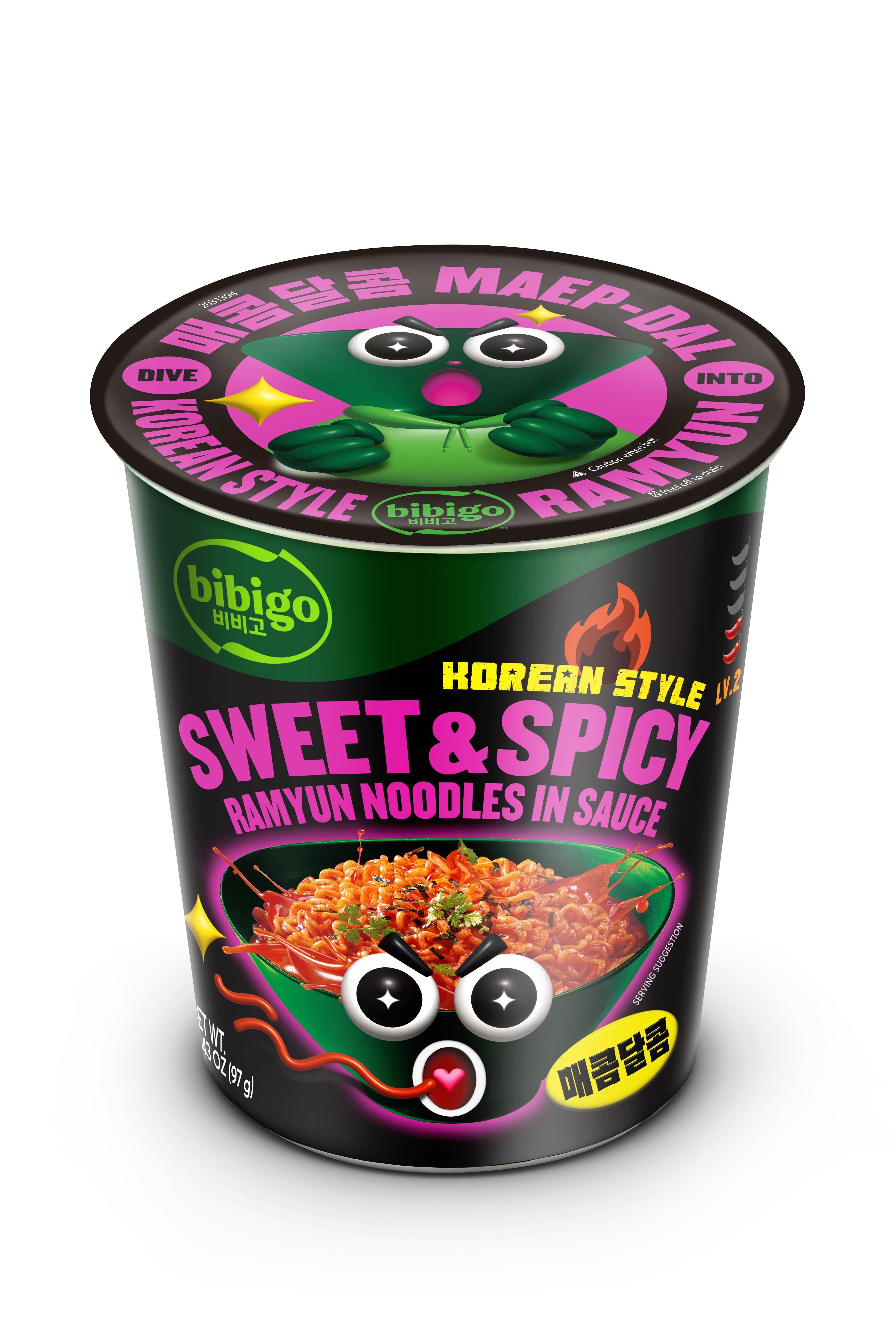Sweet & Spicy Korean-Style Sauced Instant Ramyun Noodles