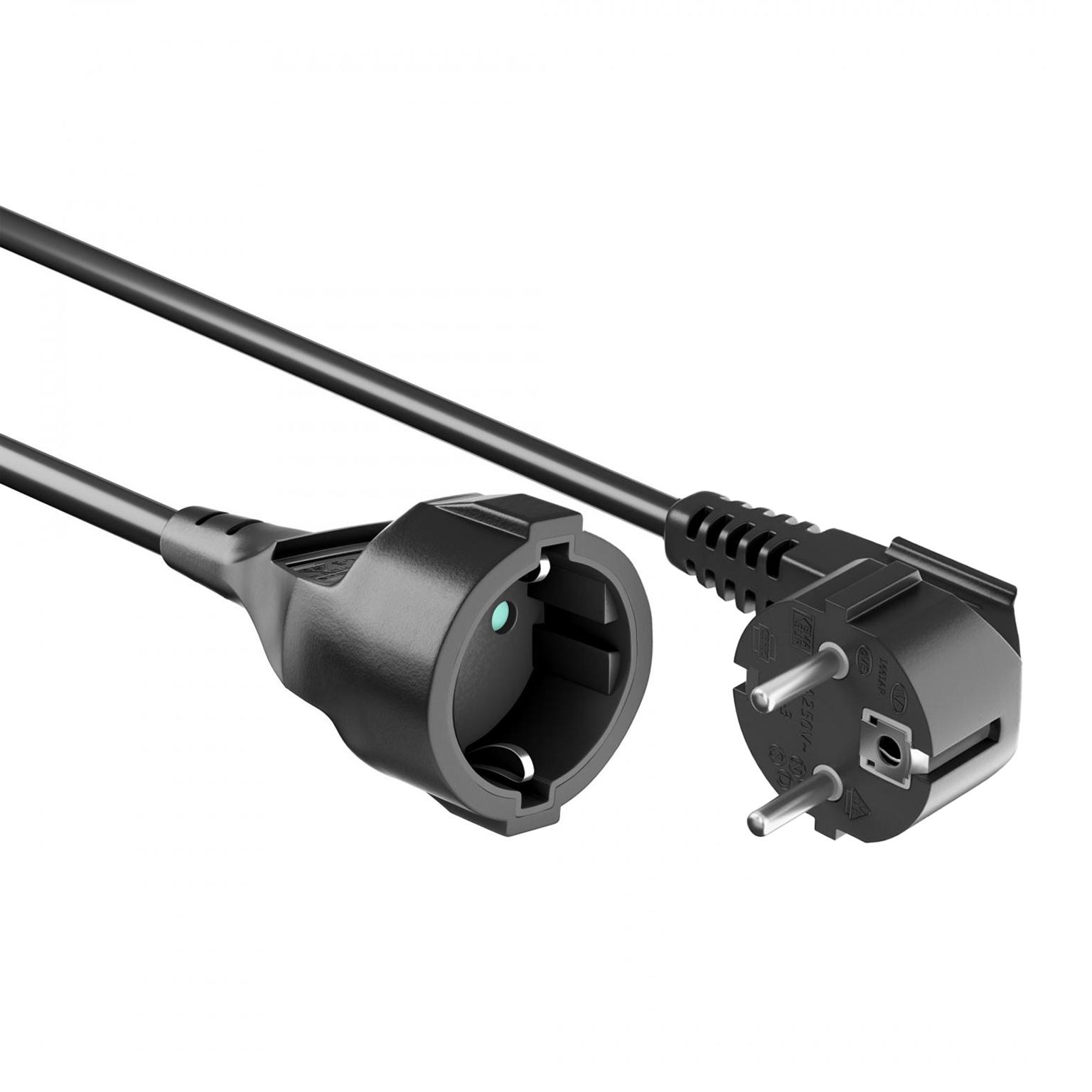 Allteq - Verlengkabel - Zwart - 10 meter
