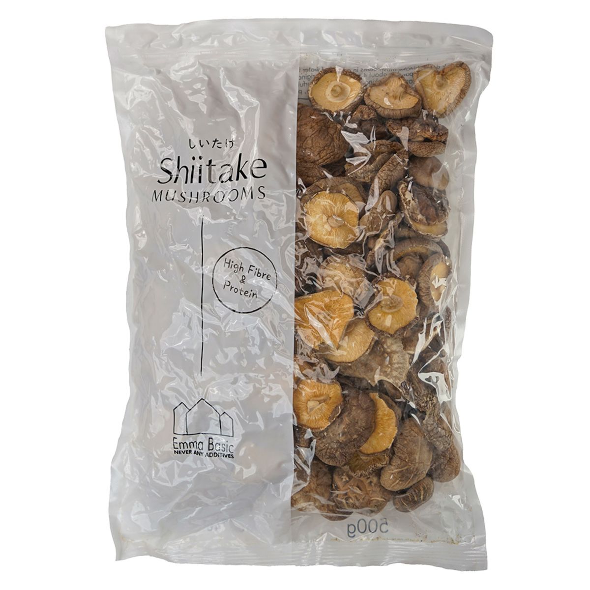 Emma Basic - Shiitake Mushroom 500g |Dired|High Fibre|High Portein|Umami| Vegan