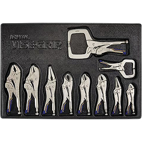 10 Piece Fast Release Locking Pliers Set Ergonomic Handle