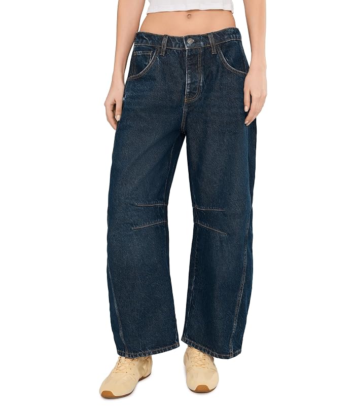 We The Free Good Luck Mid Rise Barrel Leg Jeans