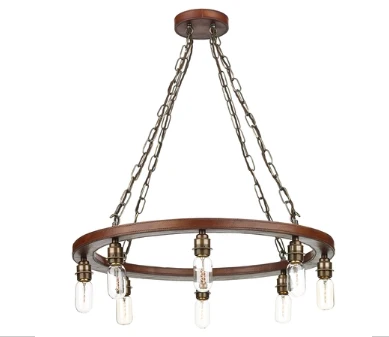 Saddler 8 Light Cartwheel Pendant