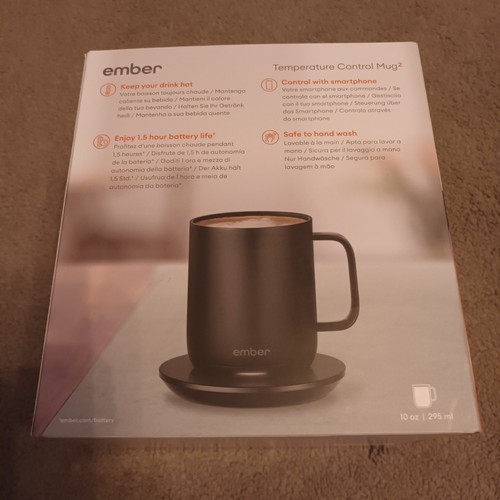 Ember Temperature Control Smart Mug 2, 10 oz, Black, 1.5-hr Battery Life