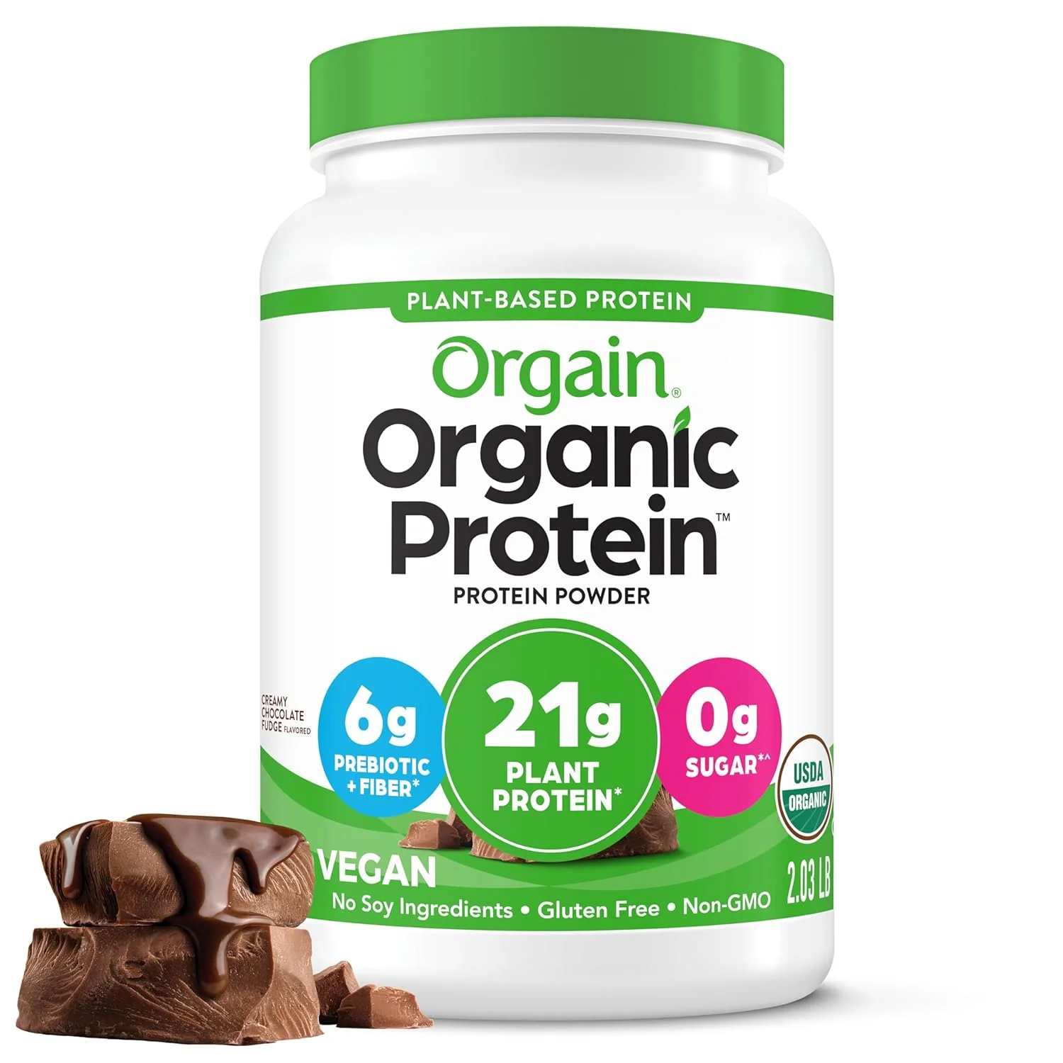 Organic Protein™ Plant Based Protein Powder - Creamy Chocolate Fudge