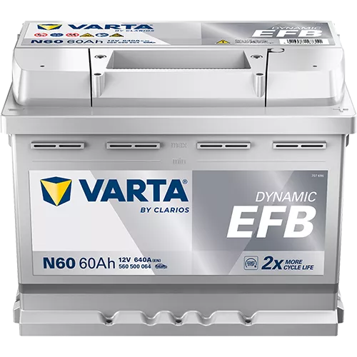Varta N60 Blue Dynamic EFB 560500064 12V 60Ah CCA 640EN 242x175x190