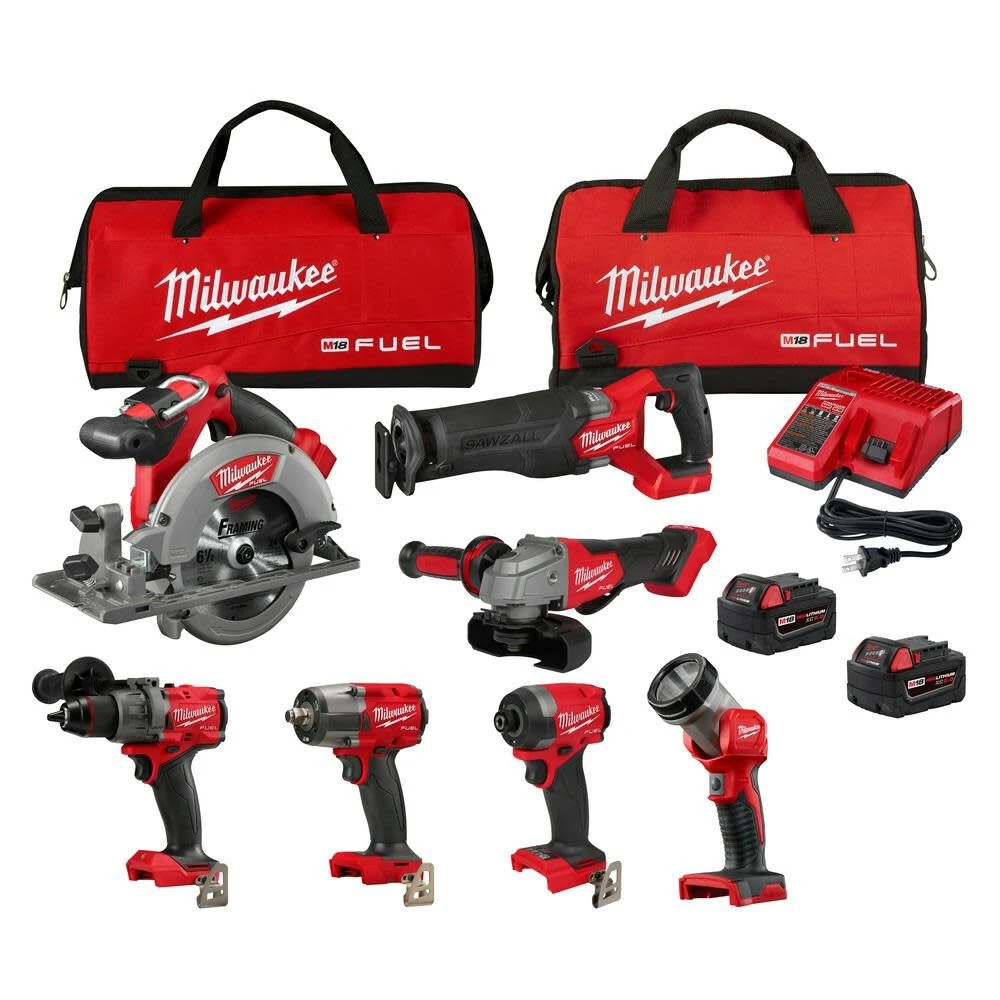 Milwaukee Tool CordlessToolCombinationKit, (2)5.0Ah