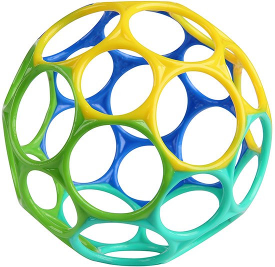 Bright Starts Oball 4" Classic, Flexible And Easy To Pack Design, Multicolor