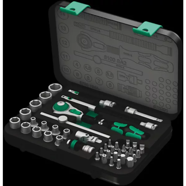 WERA 8100 SA 2 All-in Zyklop Speed-ratelset - 1/4"-aandrijving met vasthoudfunctie