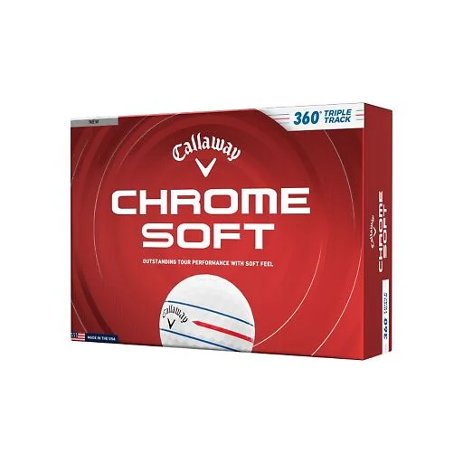 Callaway Chrome Soft 360 Triple Track Golf Balls 2026 - Yellow - 12 Pack