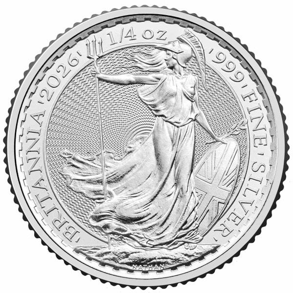 2026 Silver Britannia 1/4oz Coin – Royal Mint (.999 Fine Silver)