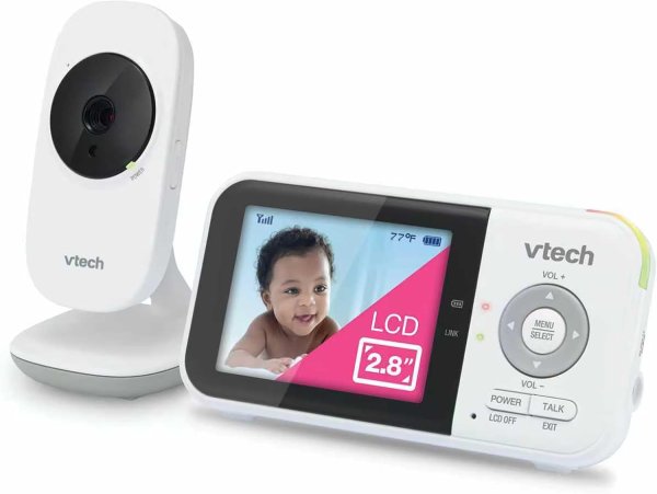 2.8" Digital Video Baby Monitor with Automatic Night Vision, 1000ft Range, Lullabies, Soothing Sounds, Temperature Sensor