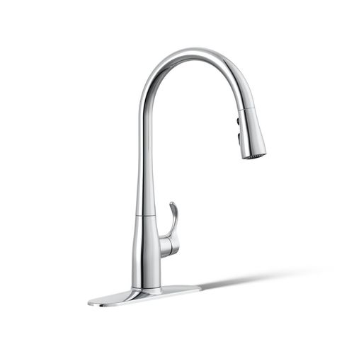 Simplice® Pull-down kitchen sink faucet with three-function sprayhead