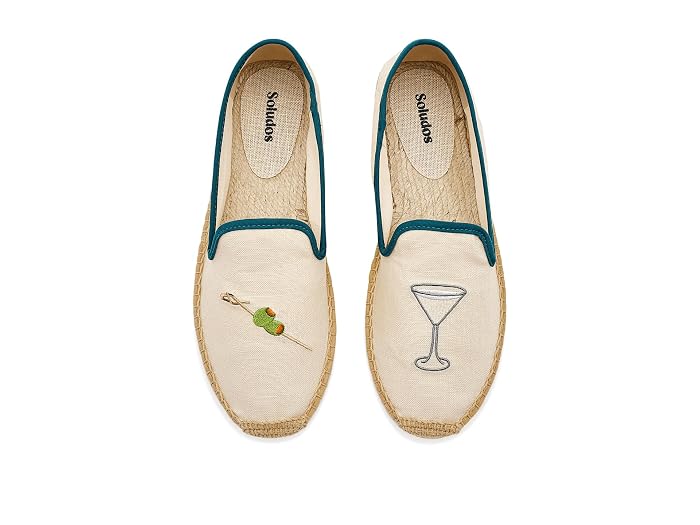 Women's Smoking Espadrille | Embroidery | Martini - Natural Undyed