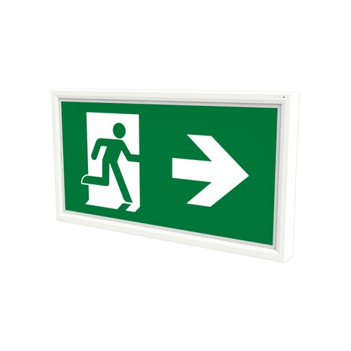 Integral LED Slimline Self Test Emergency Exit Box IP20 1W 60lm 6000K