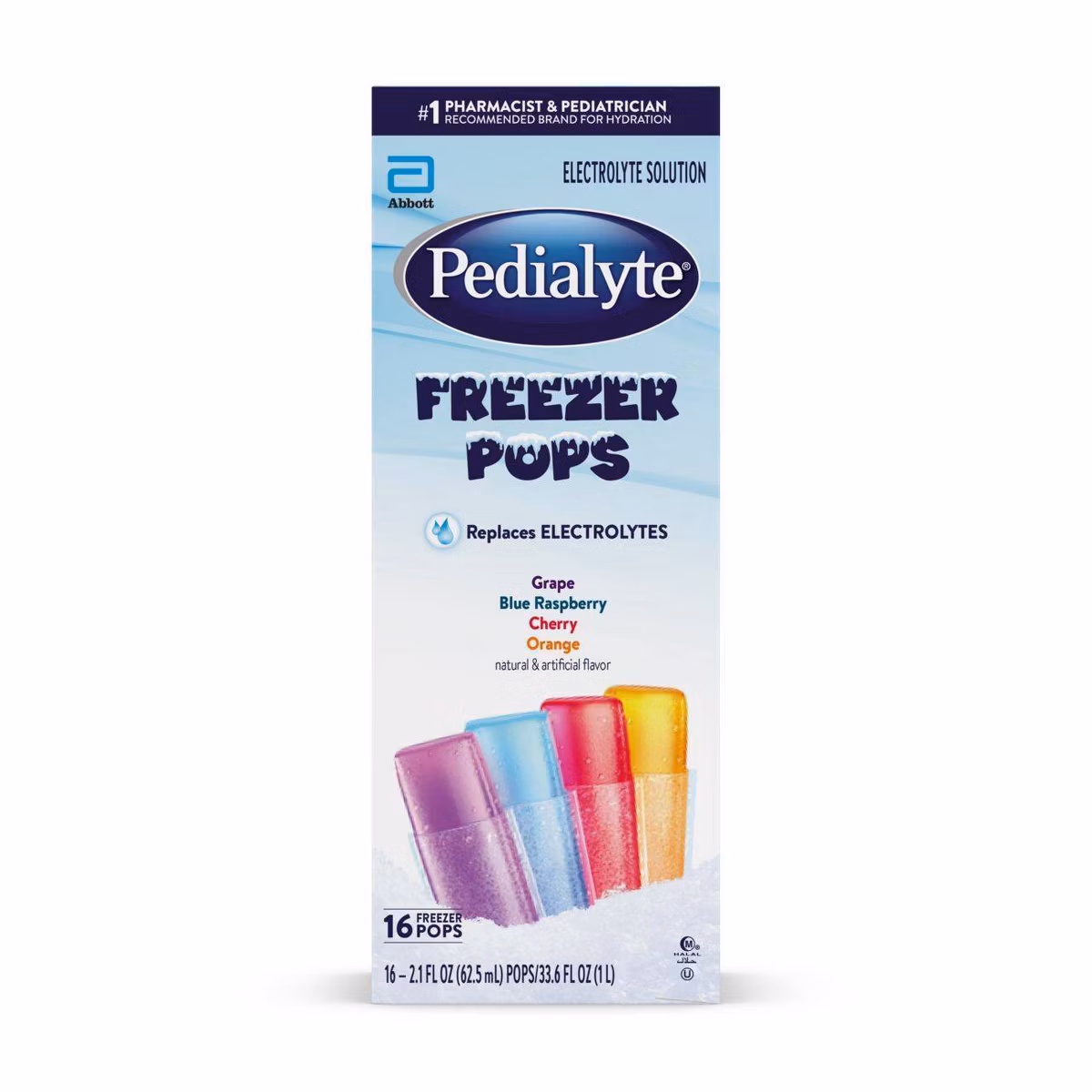 Pedialyte Electrolyte Solution Freezer Pops, Hydration Variety Pack