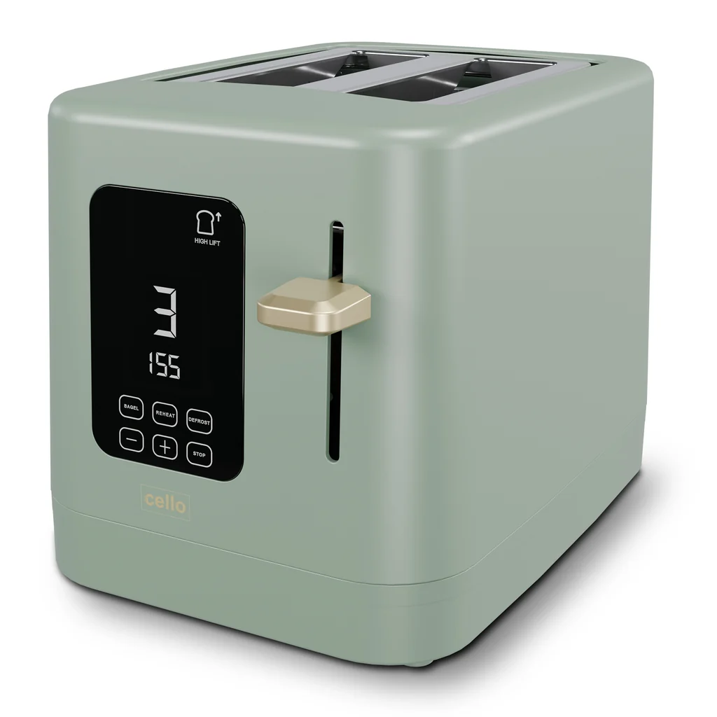 Digital 2 Slice Toaster with Touch Control and Timer