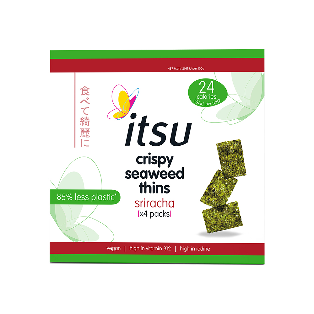 itsu Seaweed Thins, Sriracha Crispy Snacks (Pack of 20 x 5g)