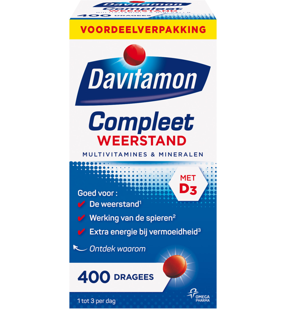 Davitamon Compleet Weerstand Vitamine C & D3 Dragees 400 stuks