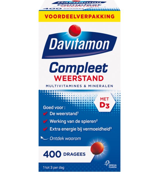 Davitamon Compleet Weerstand Vitamine C & D3 Dragees 400 stuks