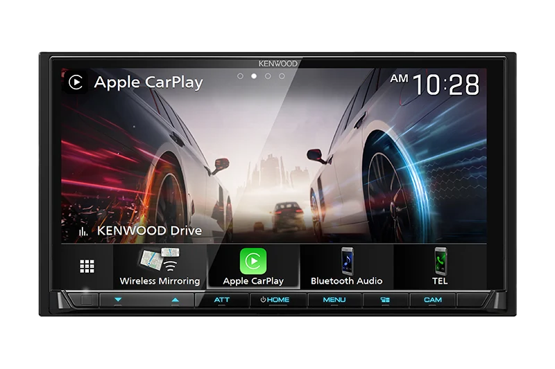 Kenwood DMX9708S 2-DIN Car Stereo, Wireless Apple CarPlay/Android A, SXM/Maestro