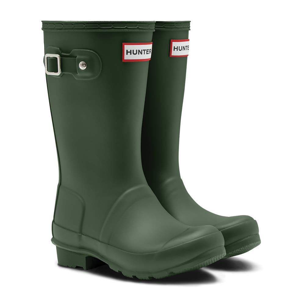 Hunter Green Big Kids Original Wellies