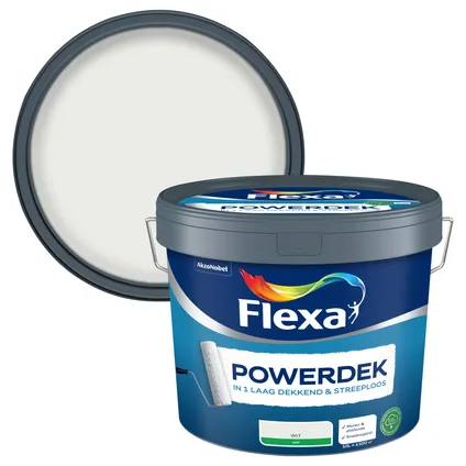 Flexa Powerdek wall paint matte white 10 liters