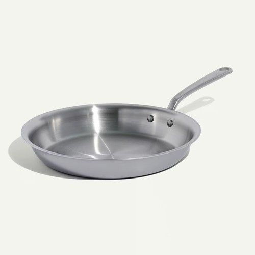 Made In Cookware - 12-Inch Stainless Steel Frying Pan - 5 Ply Stainless Clad - Professional Cookware - Crafted in Italy - Induction Compatible