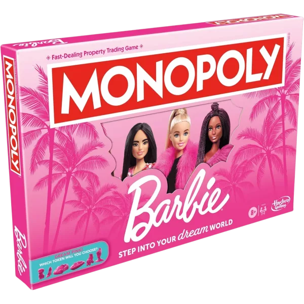 Monopoly: Barbie Edition Board Game, Family Games for 2-6 Players, Ages 8+