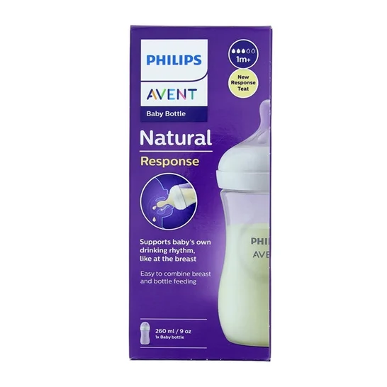 Philips Avent Natural Response SCY903/01 1m+ Baby Bottle with Natural Sucking Reflex Teat