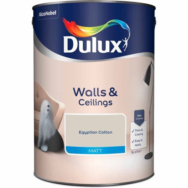 Dulux Matt Emulsion Paint - Egyptian Cotton - 5L