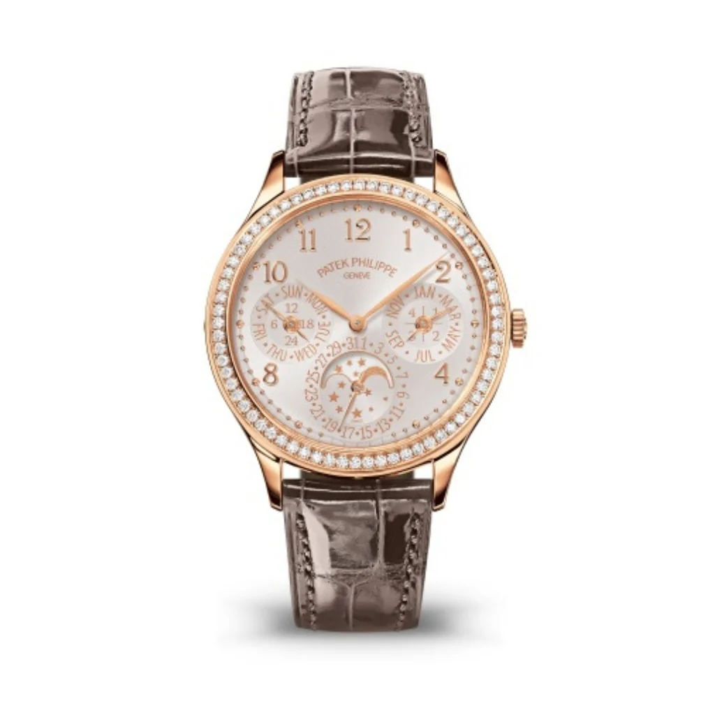 Patek Philippe Extra-Thin Grand Complications Perpetual Calendar Moon Phases 35mm 7140R Silver Toned